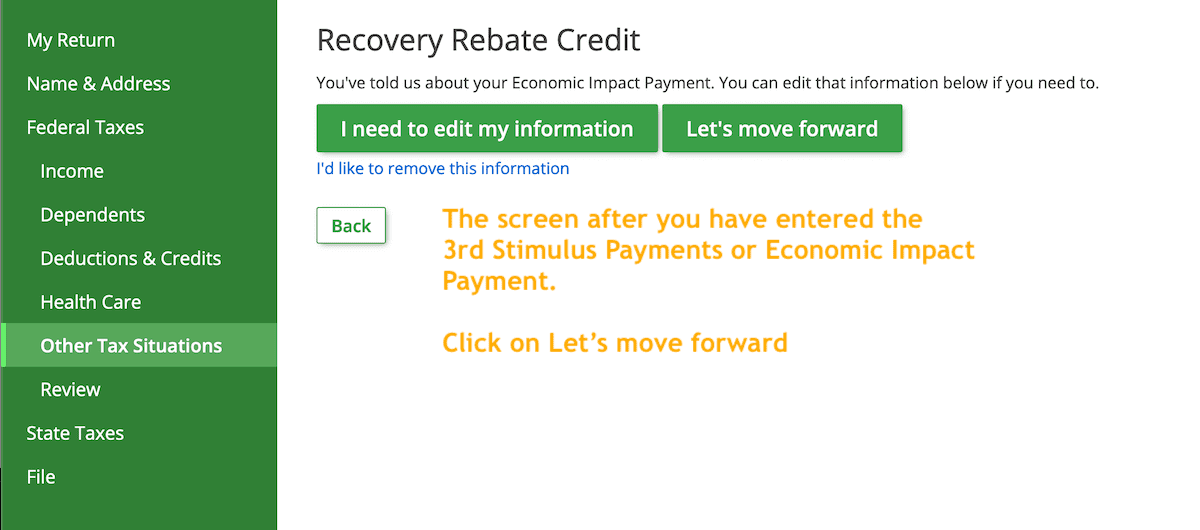 Recovery Rebate Credit