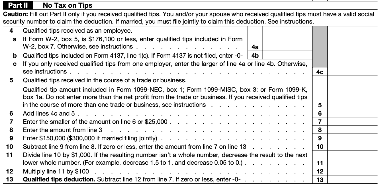 Tip Income Deduction
