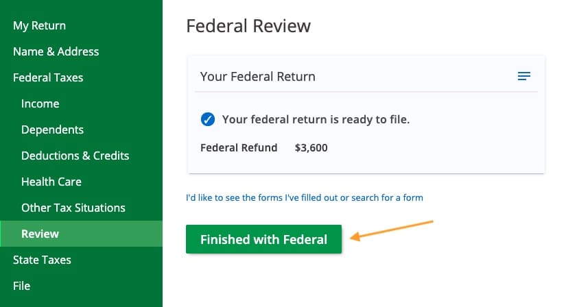 Zero Income Tax Return - Finished Federal